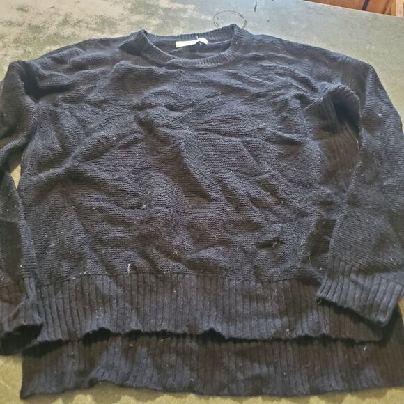 Madewell black texturework ribbed knit sweater sz XS - Picture 2 of 5